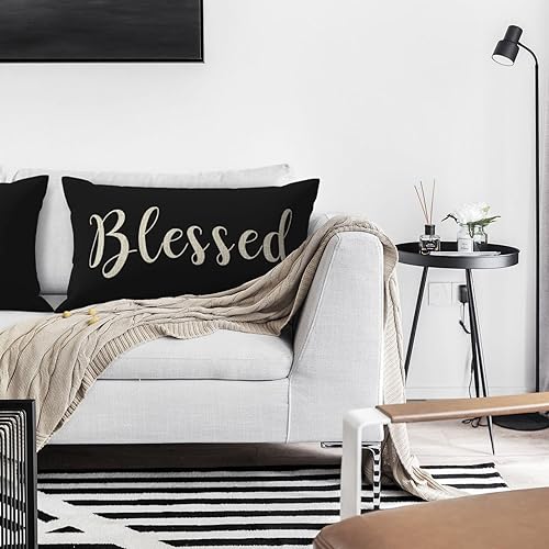 Miniatura 10 de NIDITW - Funda de cojín para sofá, decoración oblonga, 12.0 x 20.0 pulgadas