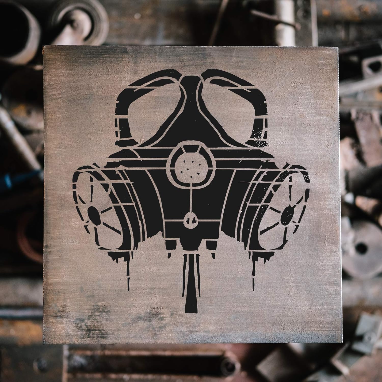 Gas Mask Stencil - Large & Huge Wall Art Mylar Stencils