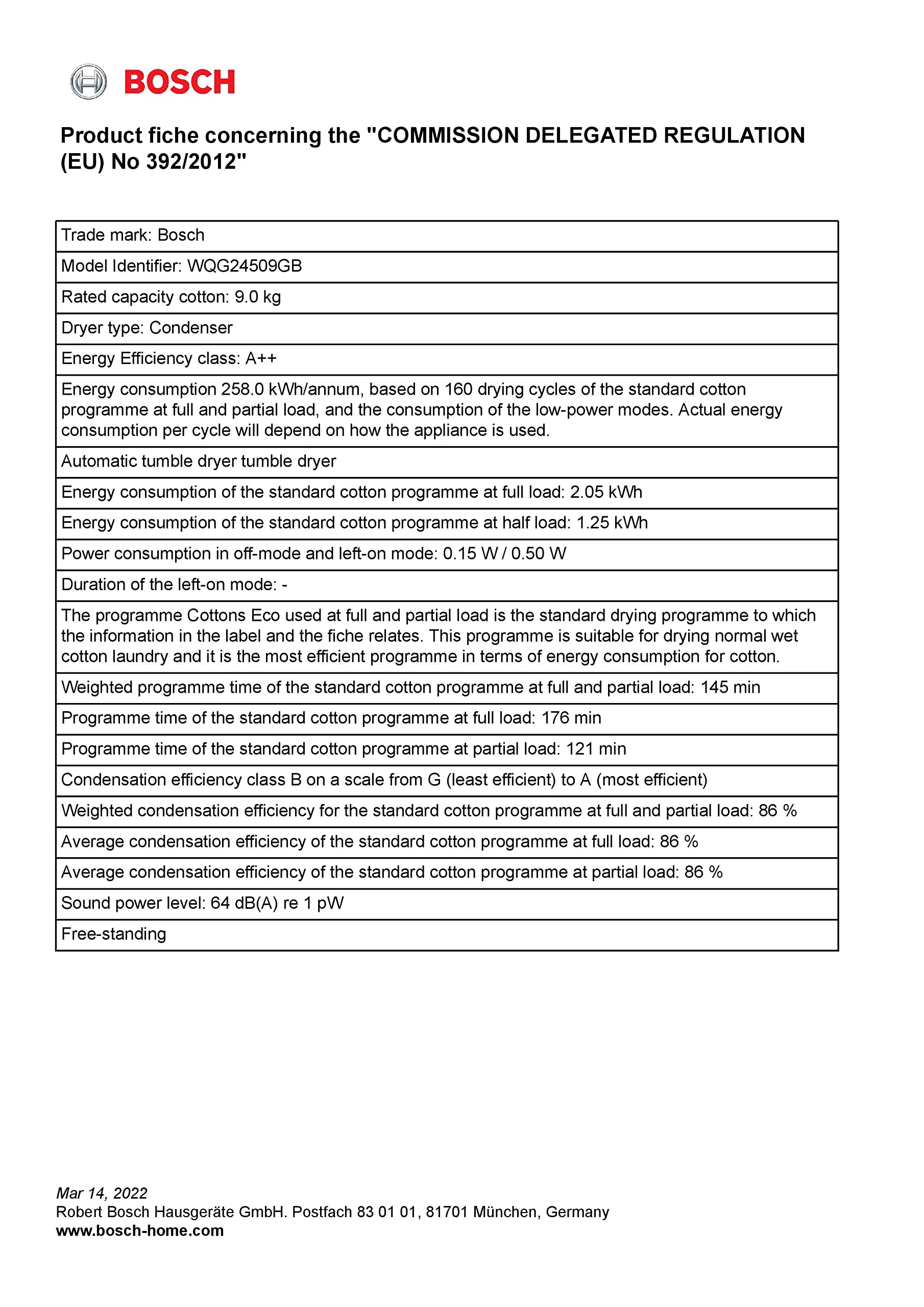 AEG 7000 SensiDry Freestanding Tuble Dryer TR718L4B, 8 Kg, Heat Pup