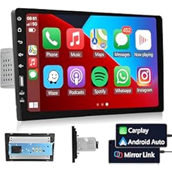 Pantalla Audi A3 Sportback 9 Pulgadas Radio de Coche 1 DIN con Apple Carplay Android Auto, Pantalla Táctil de Autoradio Bluetooth Reproductor Multimedia para Coche con Mirror Link FM USB SWC + Cámara de Visión Trasera