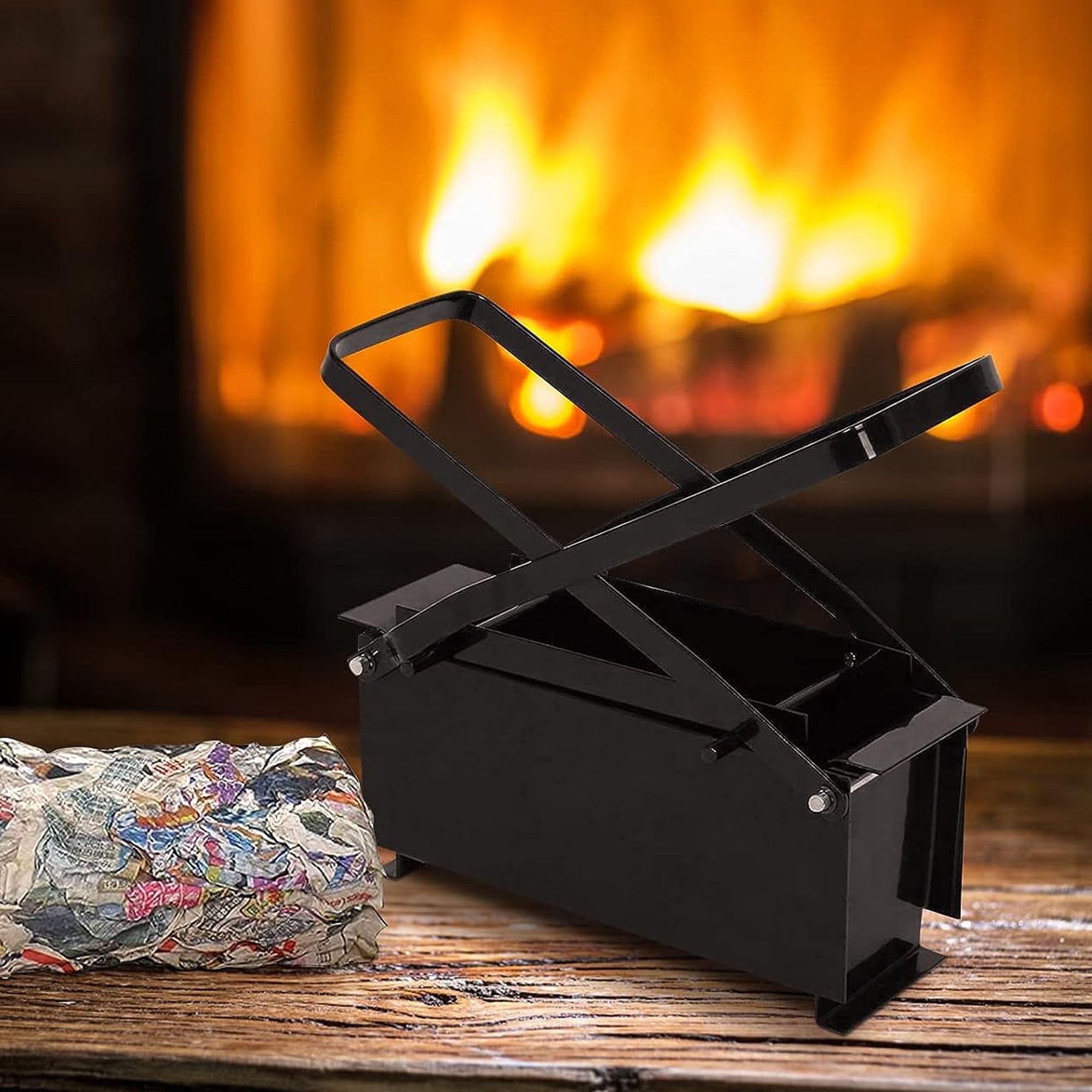 Prensa para Crear pequeños Bloques compactos de Papel - Prensa de Papel - Encendido de Fuego Artesanal - para Todo Tipo de Papel [Reciclaje] - Económica y Eco-Responsable