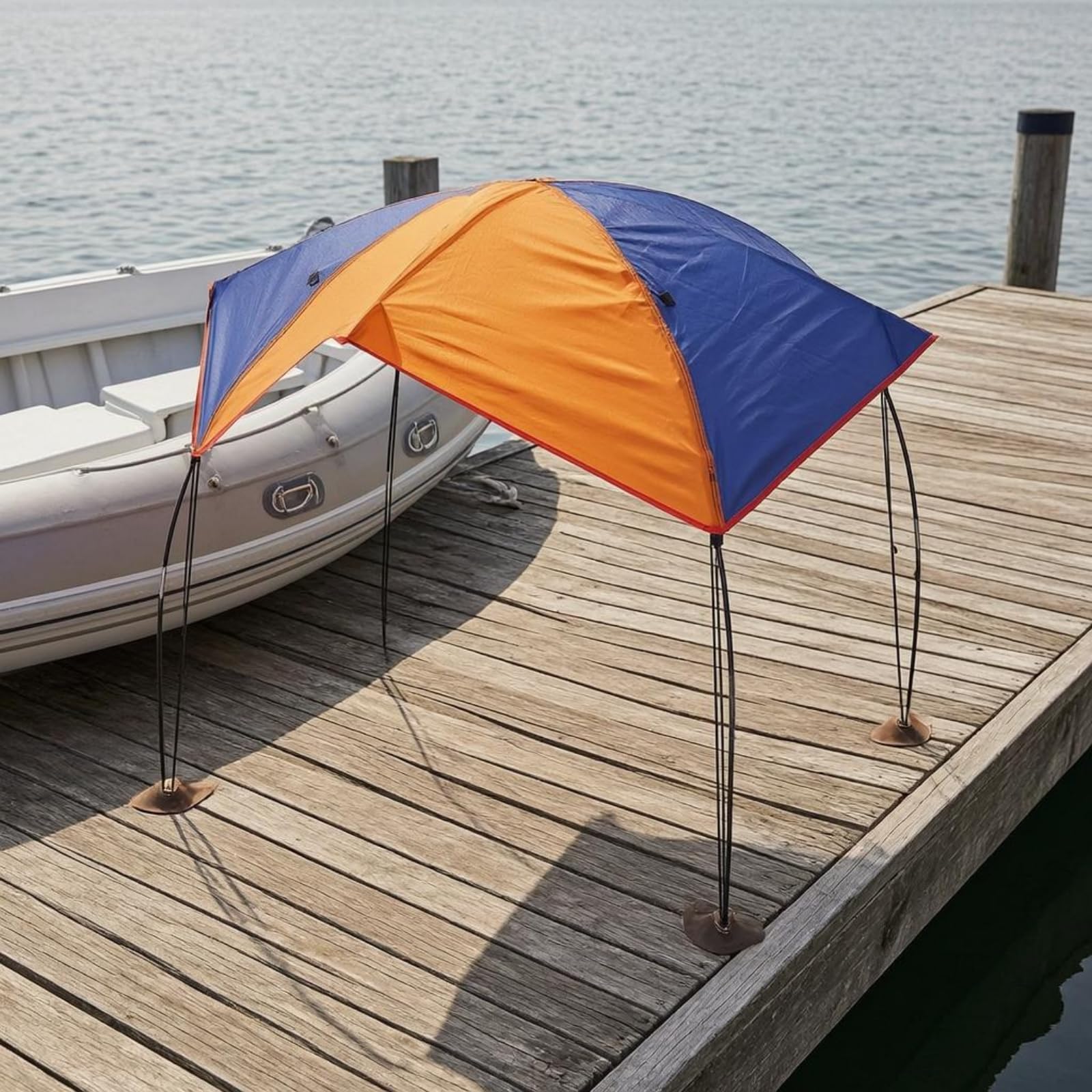 Tettuccio Pieghevole Leggero Tendalino Telaio Curvo Telaio Copertura Nautica, Grande 195 155CM