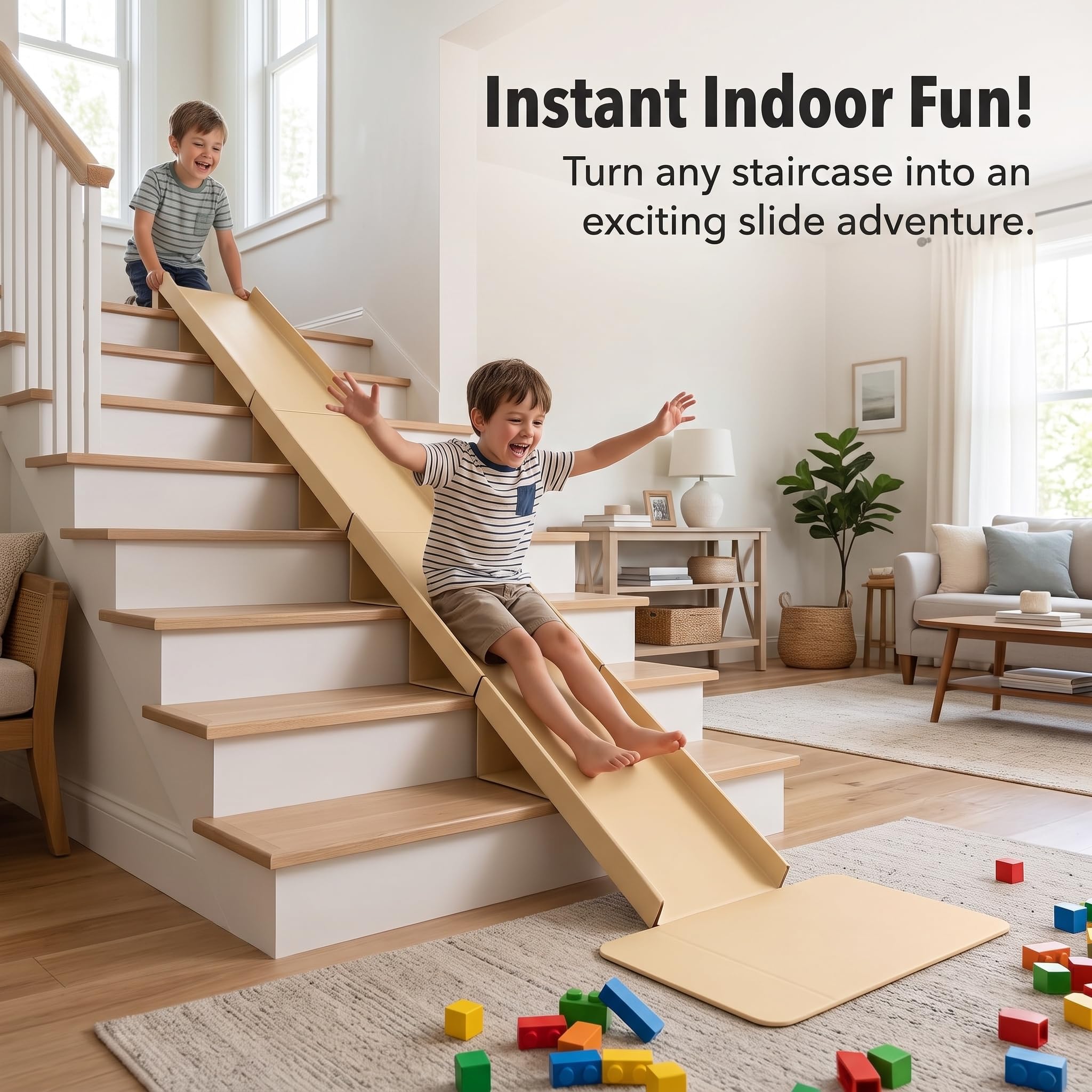 Treppenrutsche für, Rutsche für Treppe, Indoor Outdoor Rutsche für 3-12 Jahre