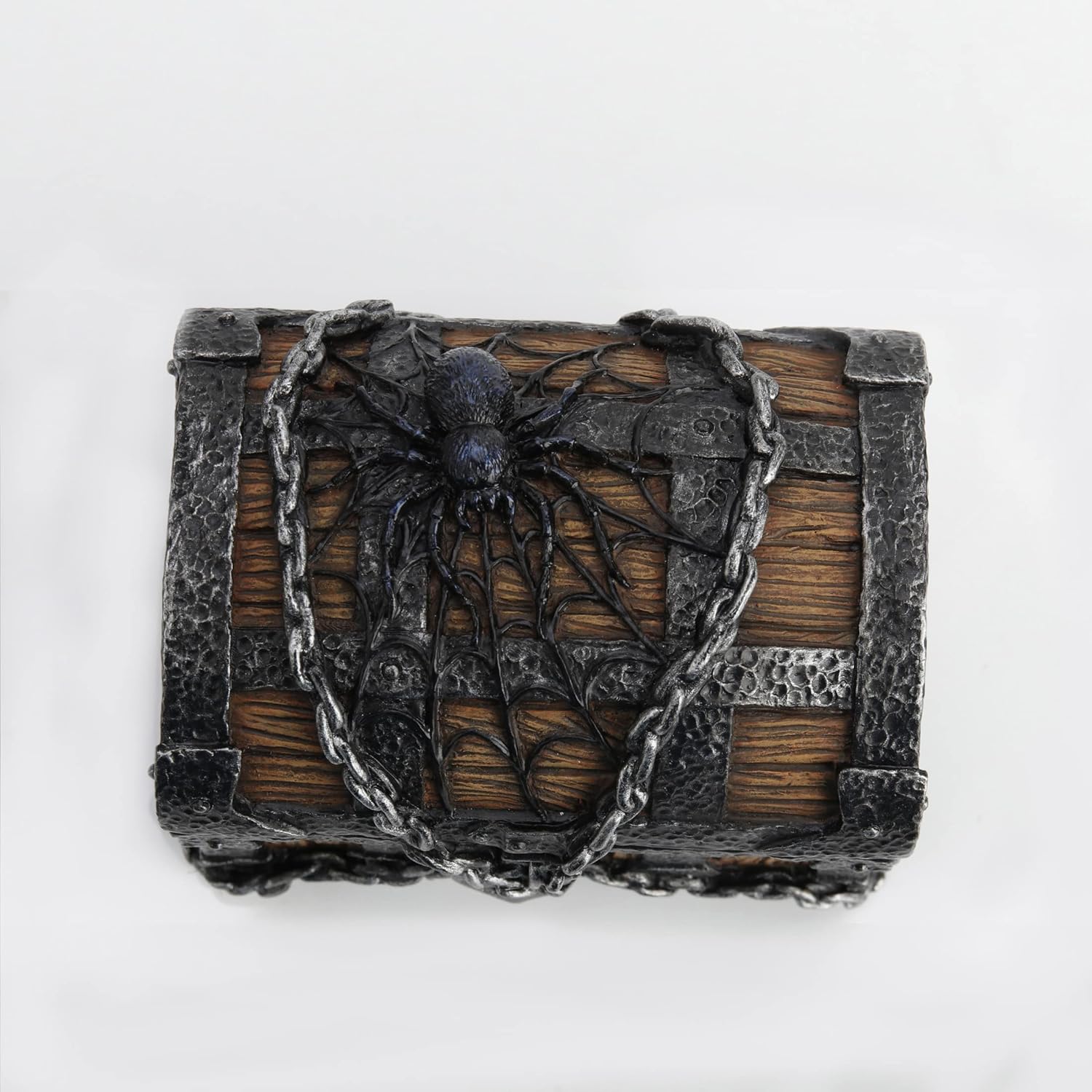 Veronese Design 3 1/8" Cobweb Spider Secret Stash Chest Resin Hand Painted Trinket Box