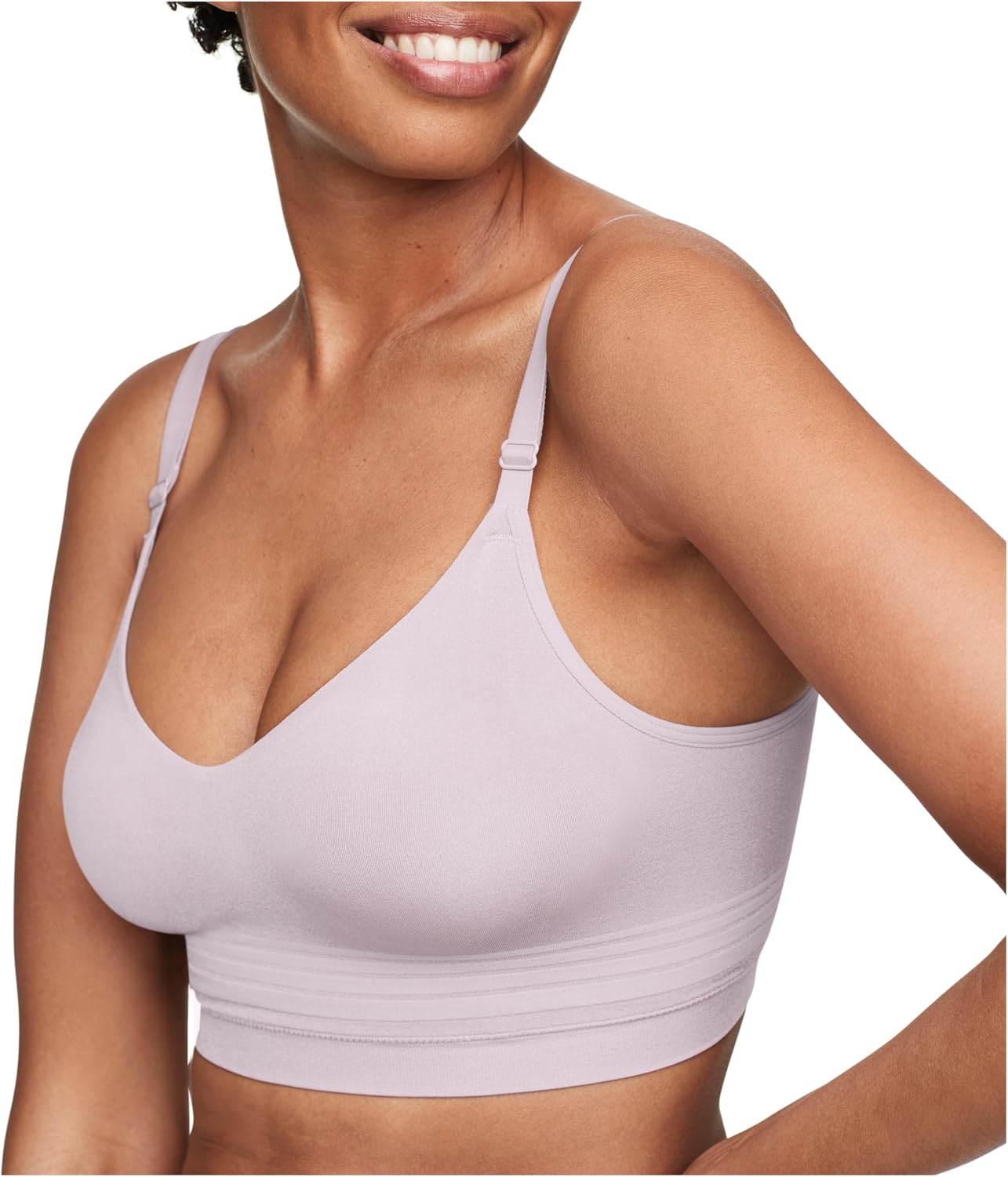 Warner's Womens Easy Does It Allover Smoothing Seamless Longline Bra Rm5501a - Image 2