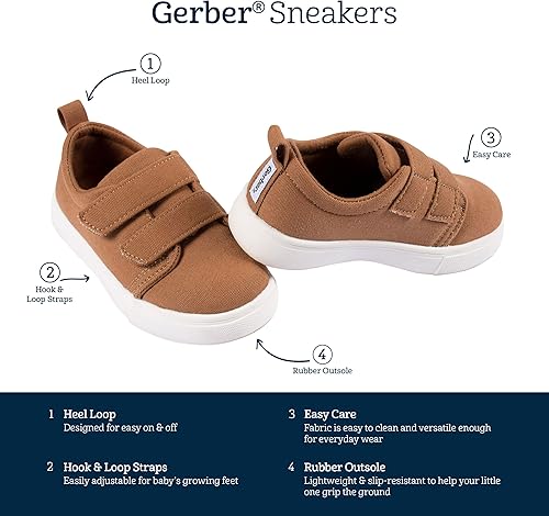 Miniatura 5 de Gerber Zapatillas unisex para bebé, zapatos de cuna para recién nacidos, niños y niñas