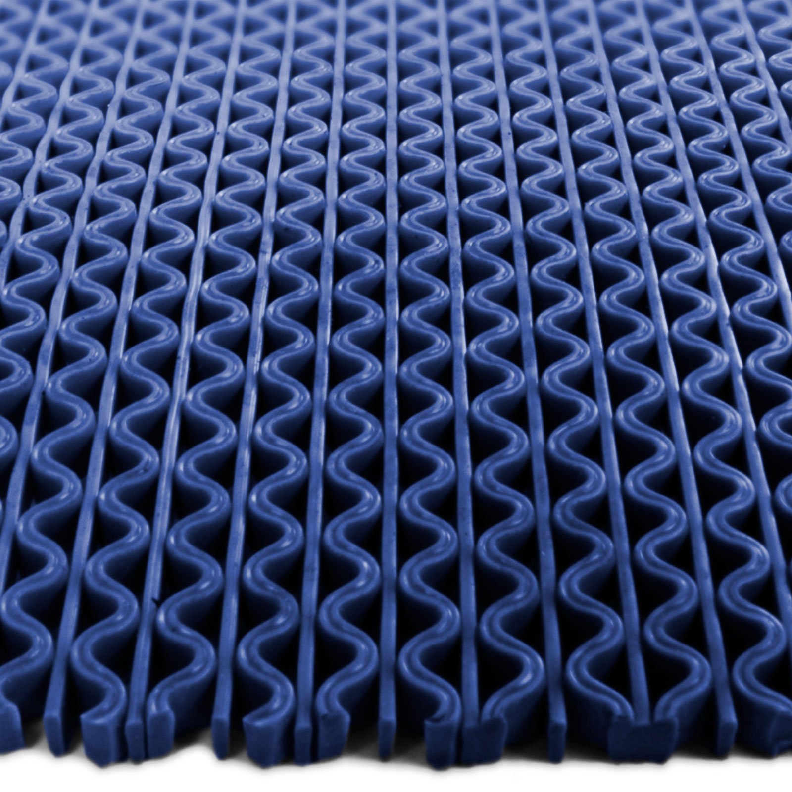 Tappeto Antiscivolo Impermeabile Anti-Slip | Pedana in Plastica, Gomma, PVC, al Metro | Ondulato | Vari Colori e Misure - 120x200cm - blu