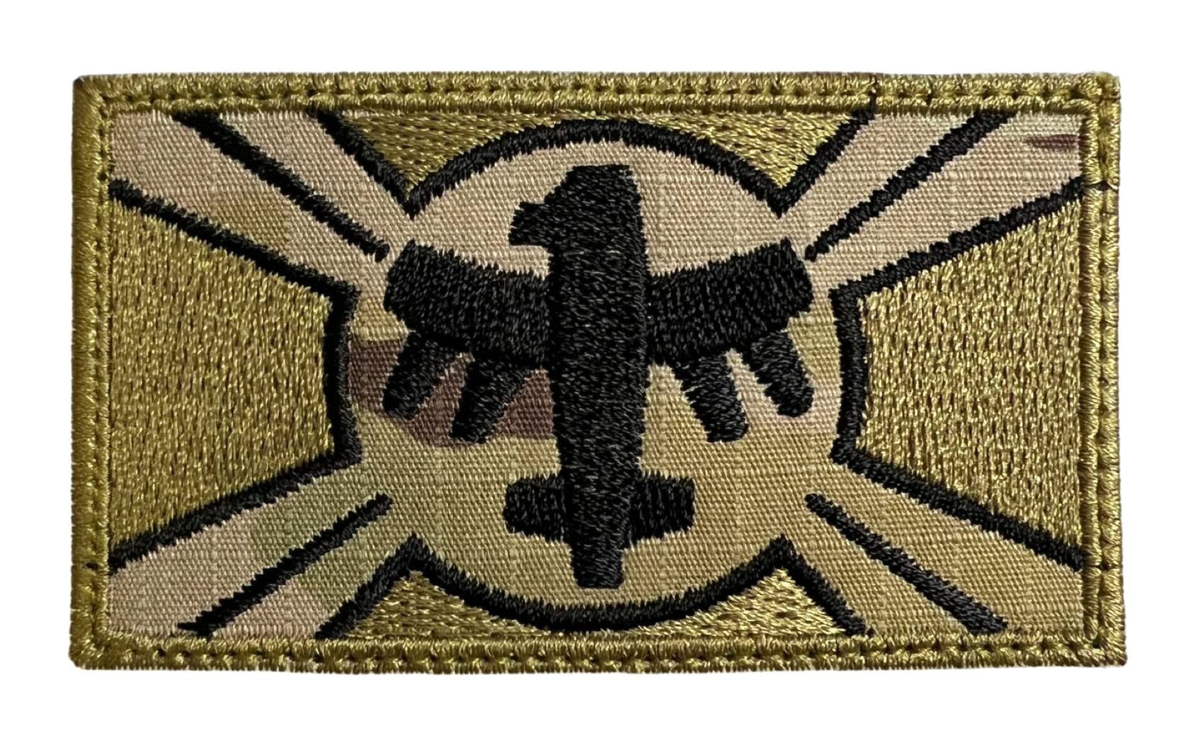 Almost SGT Starship Troopers Federal Flag Patch Multicam OCP - Funny Tactical Morale Embroidered Patch Hook Fastener Backing