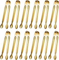 Vista 8 de Gejoy 12 Piezas Pinzas Mini Pinzas Pequeñas para Servir de Acero Inoxidable Mini para Azúcar Tabla de Charcutería Aperitivos Postre Servir Comida