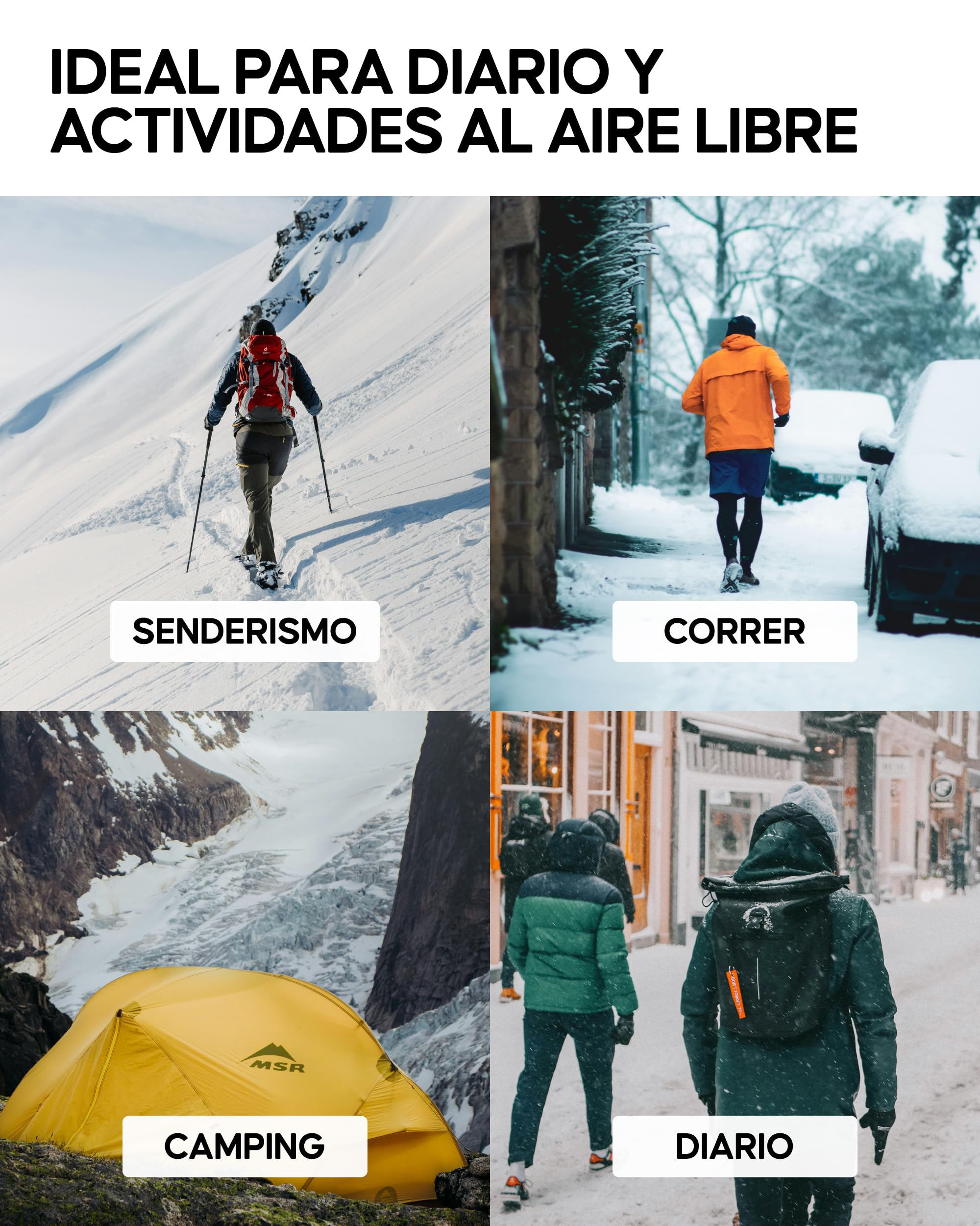 DANISH ENDURANCE Gorro Lana Merino Hombre con Forro Polar, Gorro de Punto, Gorro Invierno Hombre y Mujer