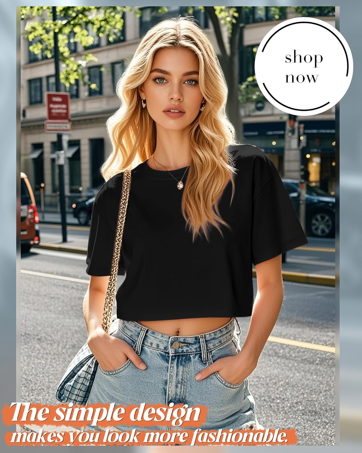 Huukeay 3 Pack Women's Half Sleeve Crop Tops Oversized Crew Neck Summer Casual Short T-Shirts Loose Fit Drop Shoulder Tees - Image 6