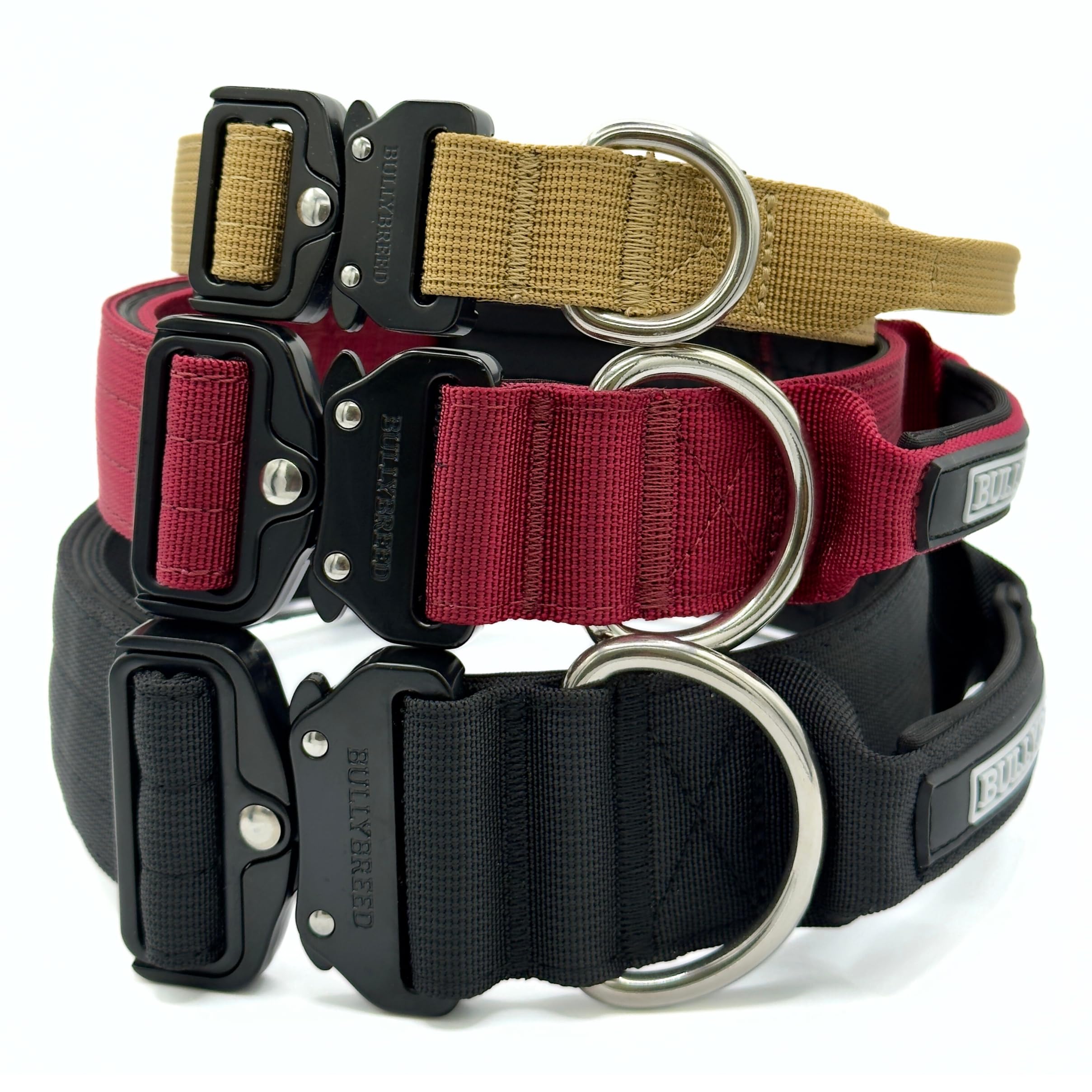 BULLYBREED Tactical Dog Collar Black Large