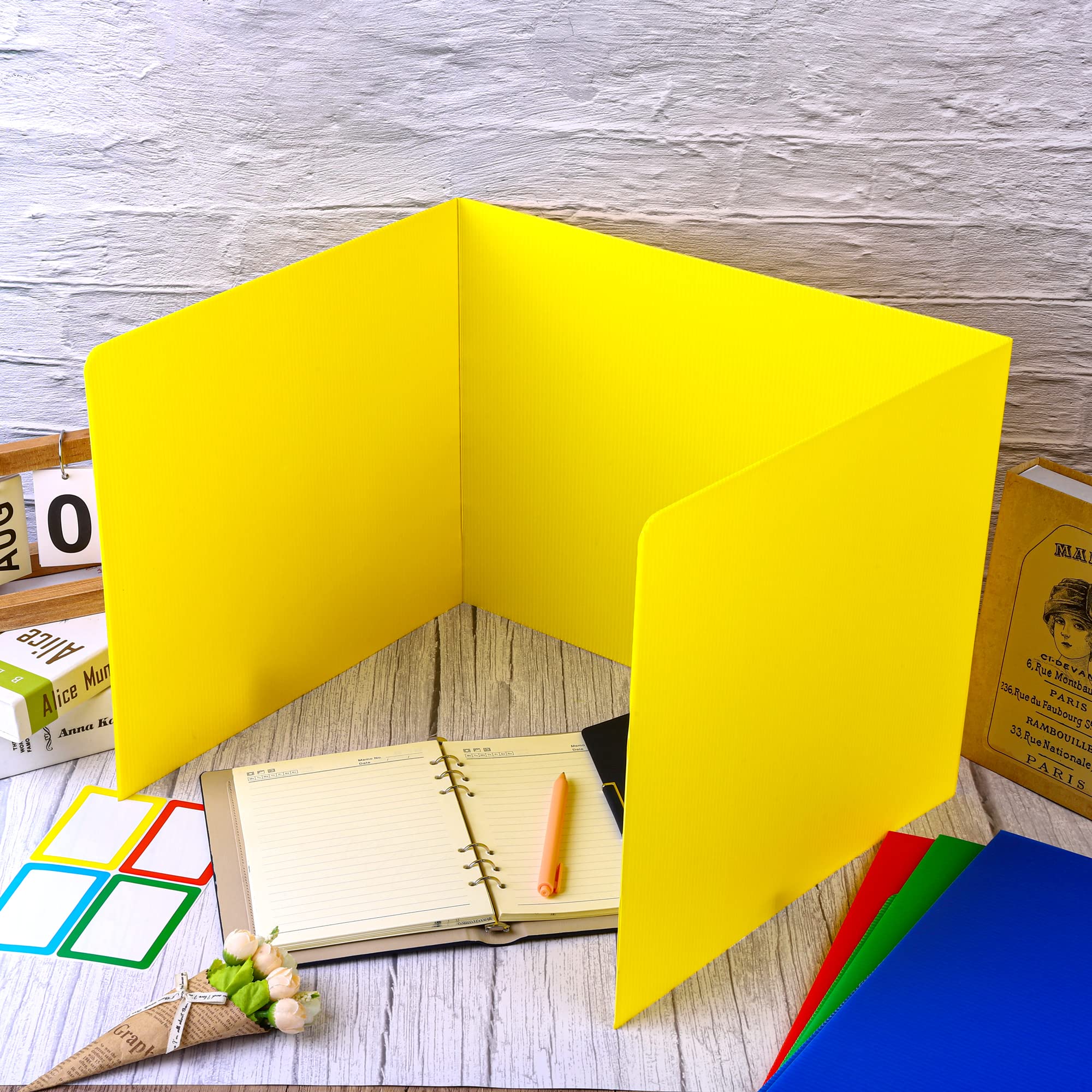 Study File Folder Study Desk Partition Shields MuseLuxe 24 Pack Privacy Folders For ...