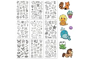 GLOBLELAND Animal Theme Silicone Clear Stamps Seal Kit