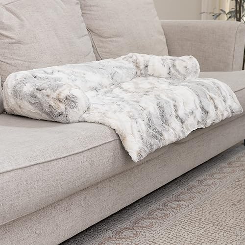 Miniatura 2 de Cama calmante para perros y gatos  Cama mullida de felpa para perro para automóvil, sofá con funda extraíble lavable y cojín suave para el cuello