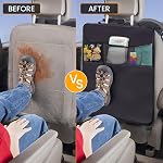 EcoNour Car Kick Mats Back Seat Protector (2 Pack) | Durable Car Seat Protector for Kids with Storage Pockets, Protection from Dirt, Mud and Scratches | Car Seat Protector for Vehicle Back Seat
