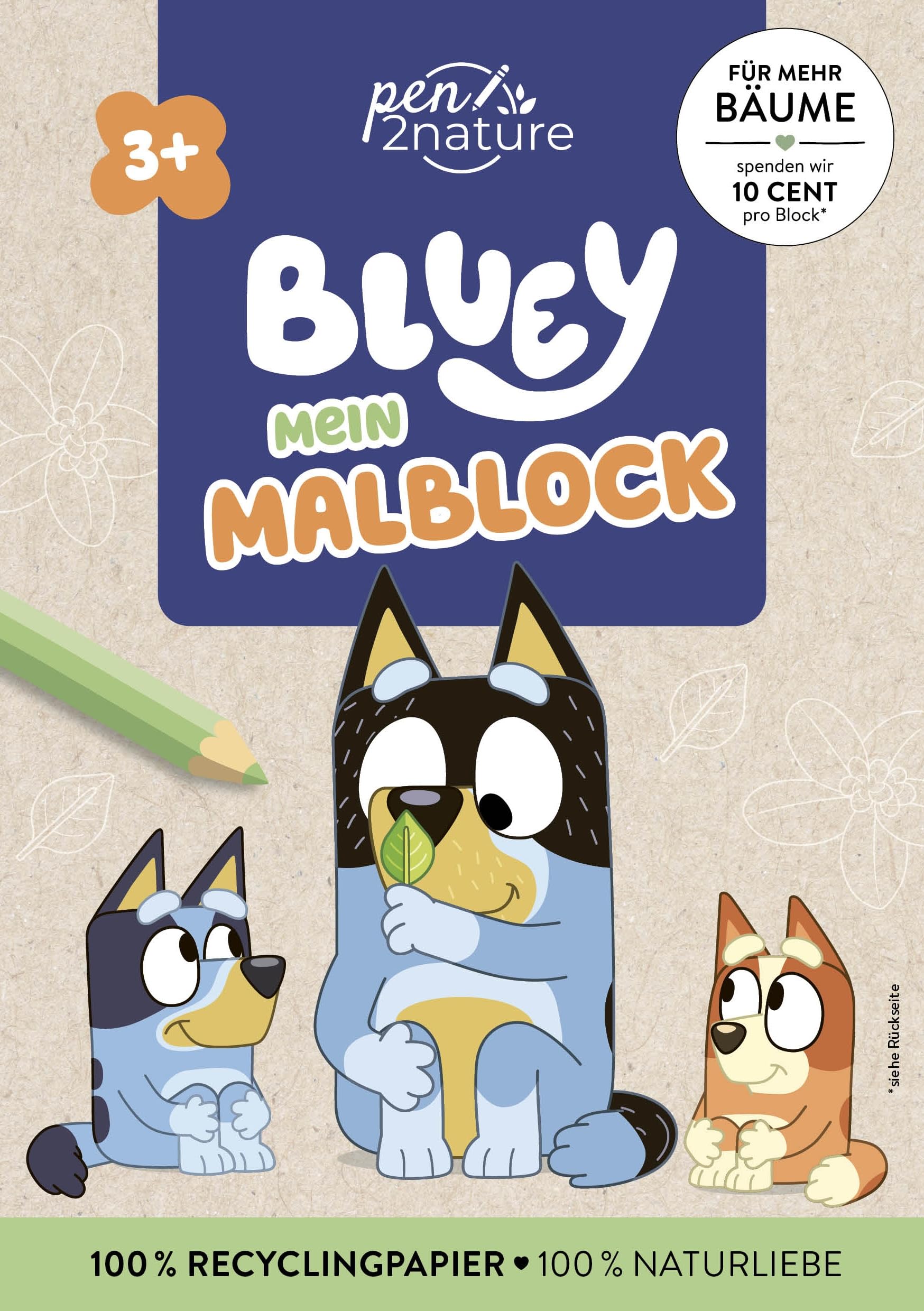 Pen2nature Bluey Mein Malblock: Lustiger Malspaß Mit Bluey, Bingo Und Ihren Freunden | Für Kinder Ab 3 Jahren