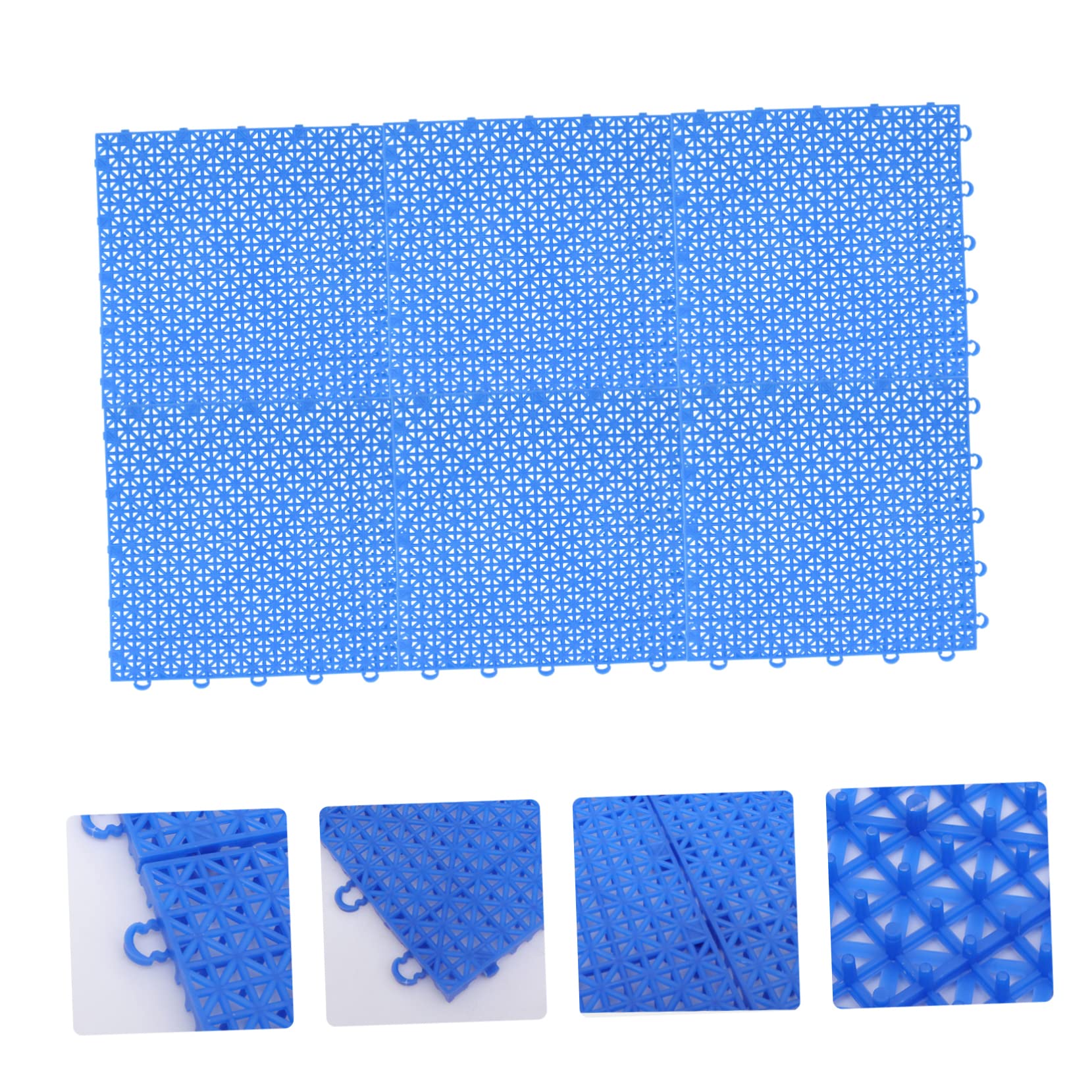 Suelo Deportivo Antideslizante PP Azul 6 Piezas, Estructura