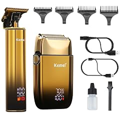 KEMEI Foil Shavers Bald Head Shaver Electric Razor for Men with Hair Trimmer Barber Trimmers Waterproof Cordless