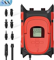 Gicle 22PSI Elektromos SUP Pumpa - Piros, DC12V Felfújó és Leeresztő, Automata Kikapcsolás, SUP Deszkához, Felfújható Csónakhoz 1