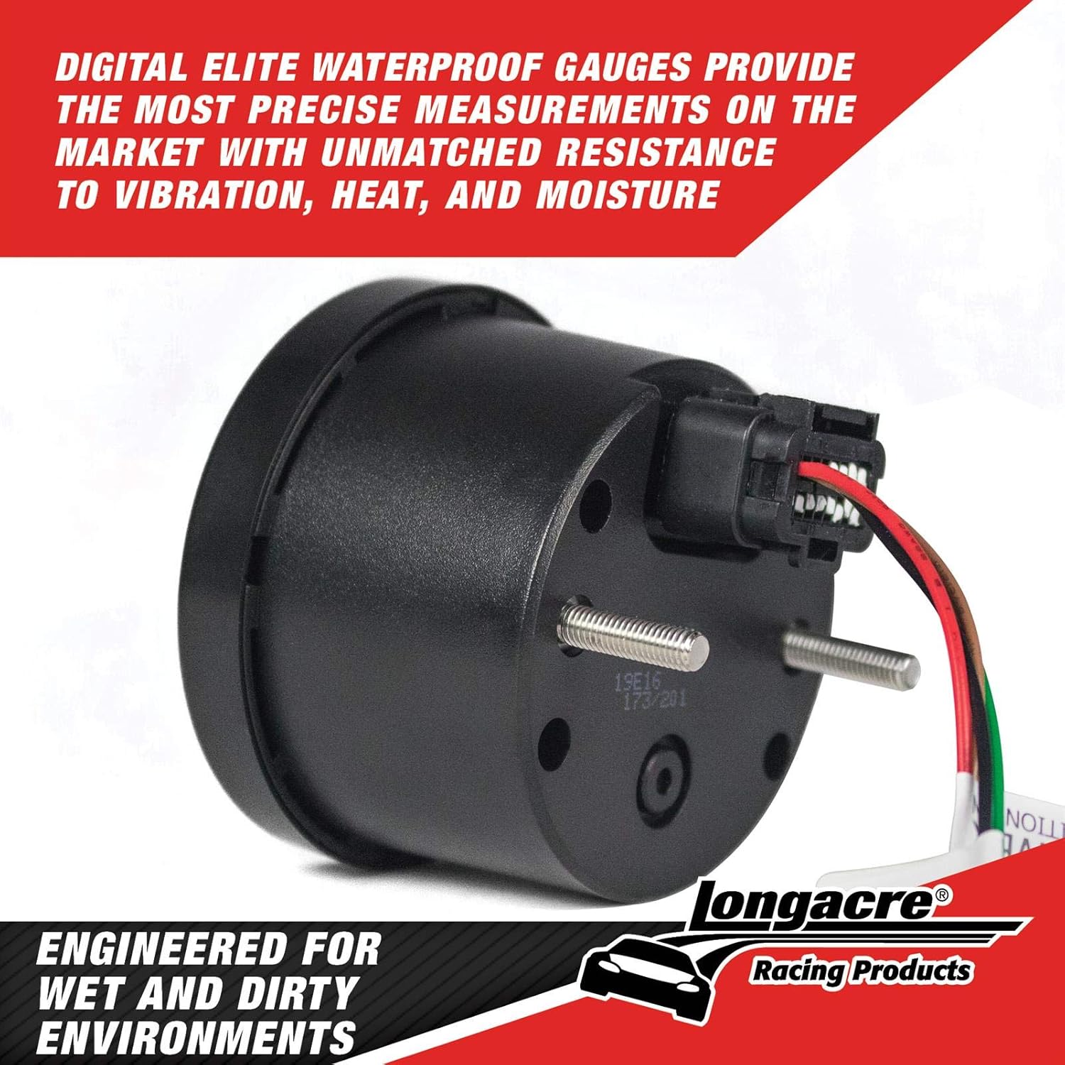 Longacre 52-46863 Digital Elite Waterproof Tach., 2-5/8 Inch