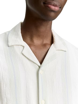 TOM TAILOR Denim Men's Shirt, 37863 - Off White Big Structure