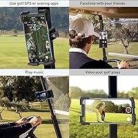 Vista 5 de Soporte de teléfono para carrito de golf para iPhone/Galaxy/Google Pixel, soporte universal para teléfono para la mayoría de las marcas EZGO, Club