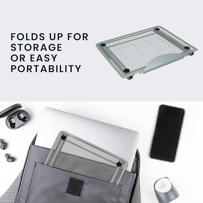 Soporte Ajustable kwmobile para Laptop, Monitor Portátil, Tablet, Plateado miniatura 4