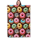 UNDAHIS Delicious Donut Blanket, Soft Warm Cozy Throw Blanket Gifts for Adults Kids Women, Lightweight Fuzzy Comfy Flannel Blankets for Couch, Travel, Car, House Decor 60×50 Inch