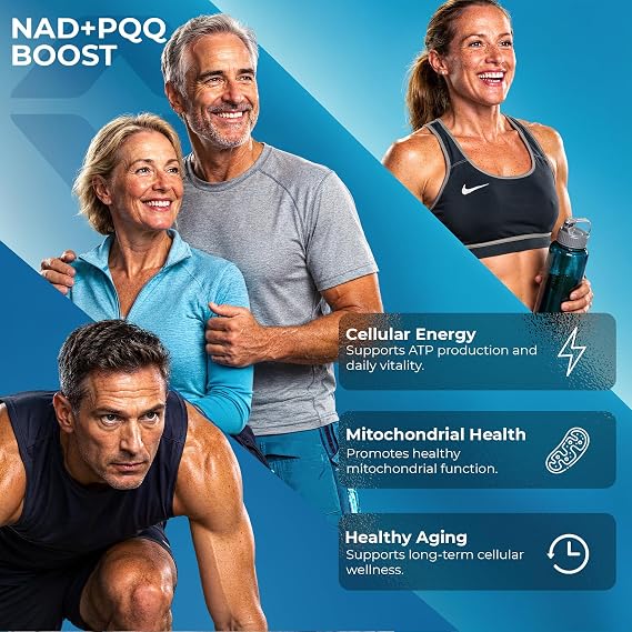 Best 365 Labs NADPQQ Boost | 30 Capsules | NAD& PQQ Supplement | Supports Mitochondrial Function & Cellular Energy | High Bioavailability