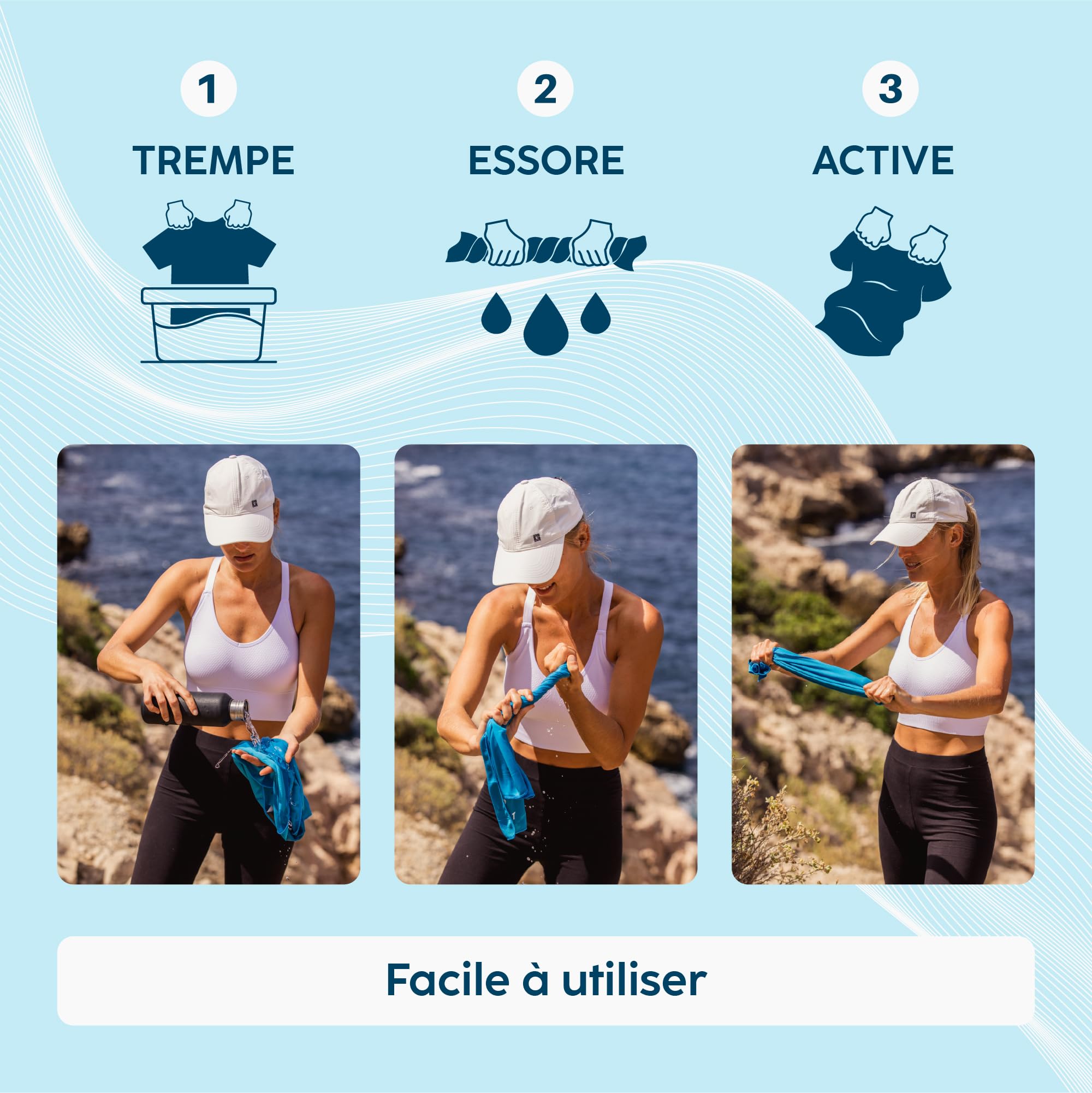 G-HEAT - T-Shirt à Manches Courtes Anti-UV | Protection Solaire UPF50+ | Ultra-Léger, Respirant, Rafraîchissant | Idéal pour Sports d'Été, Randonnée, Running