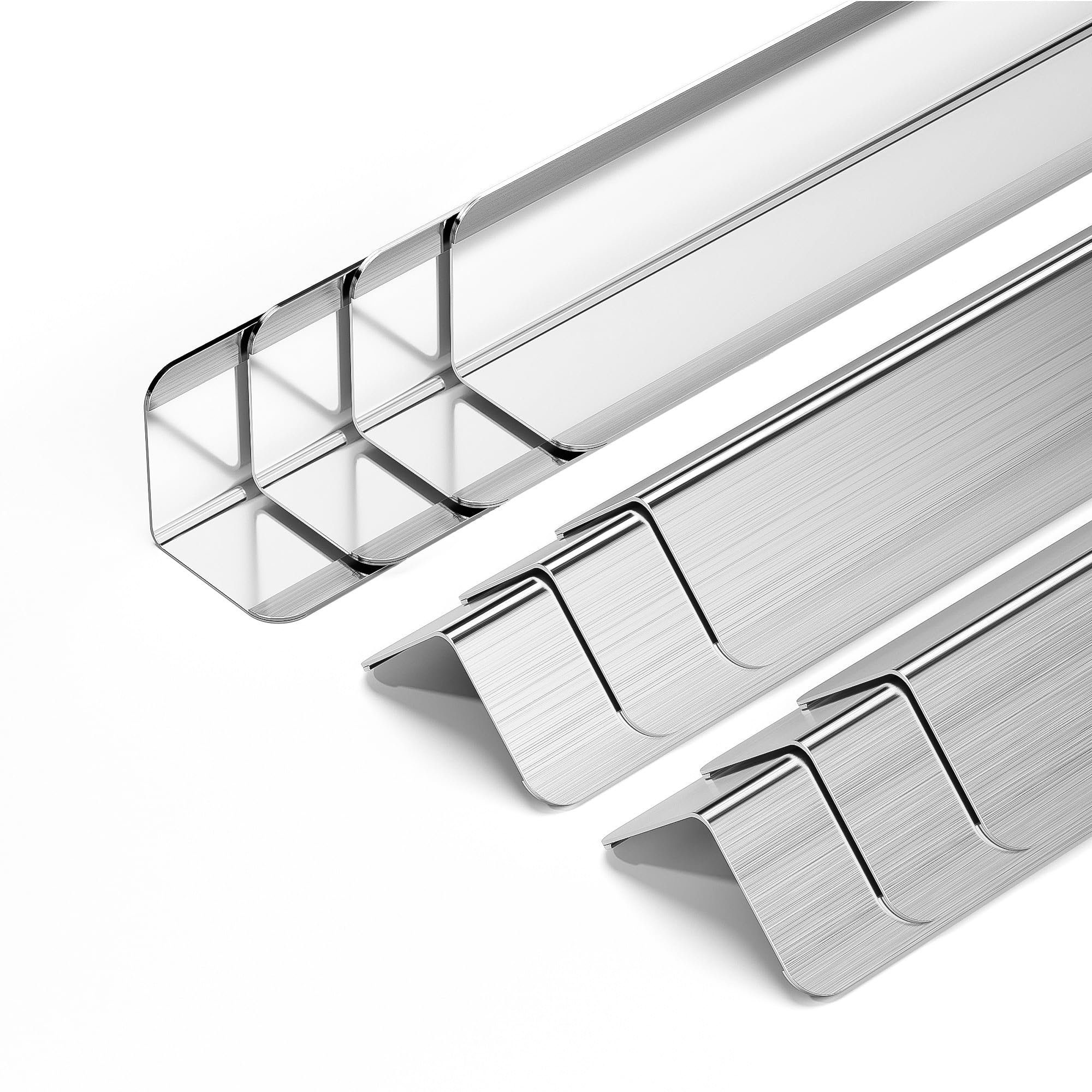 10pcs Wall Corner Guards 2x2x72 Inches 304 Stainless Steel Heavy Duty Rounded Corner Protector, Smooth Folded Edge Design for Wall Protection Silver