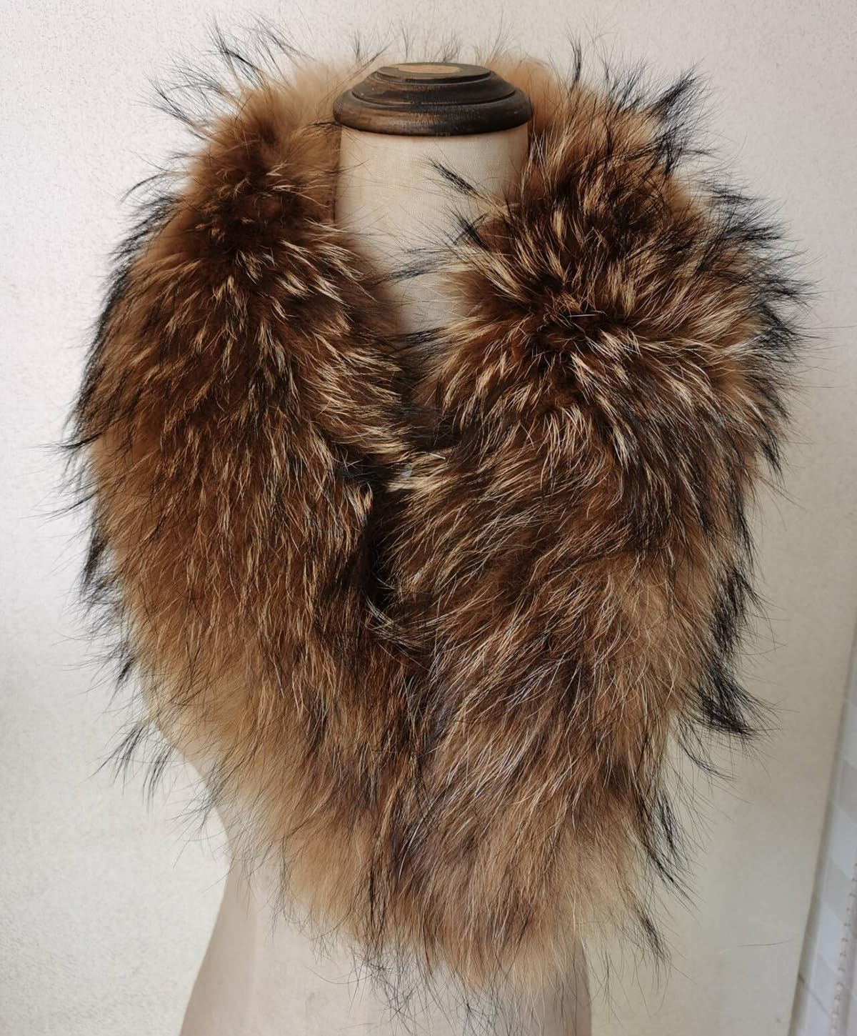 Women's Genuine Fox Hair Collar Wrap Fall Winter Neck Warmer for Coat Jacket 3 Sizes