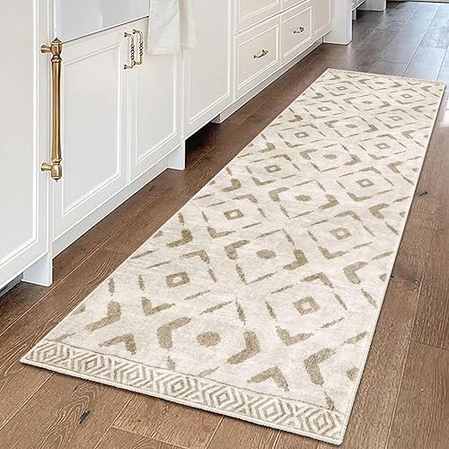 Miniatura 1 de KILOCOCO Alfombra de pasillo lavable para pasillos, alfombra de pasillo antideslizante, envejecida, alfombra de pasillo para lavandería, alfombra de