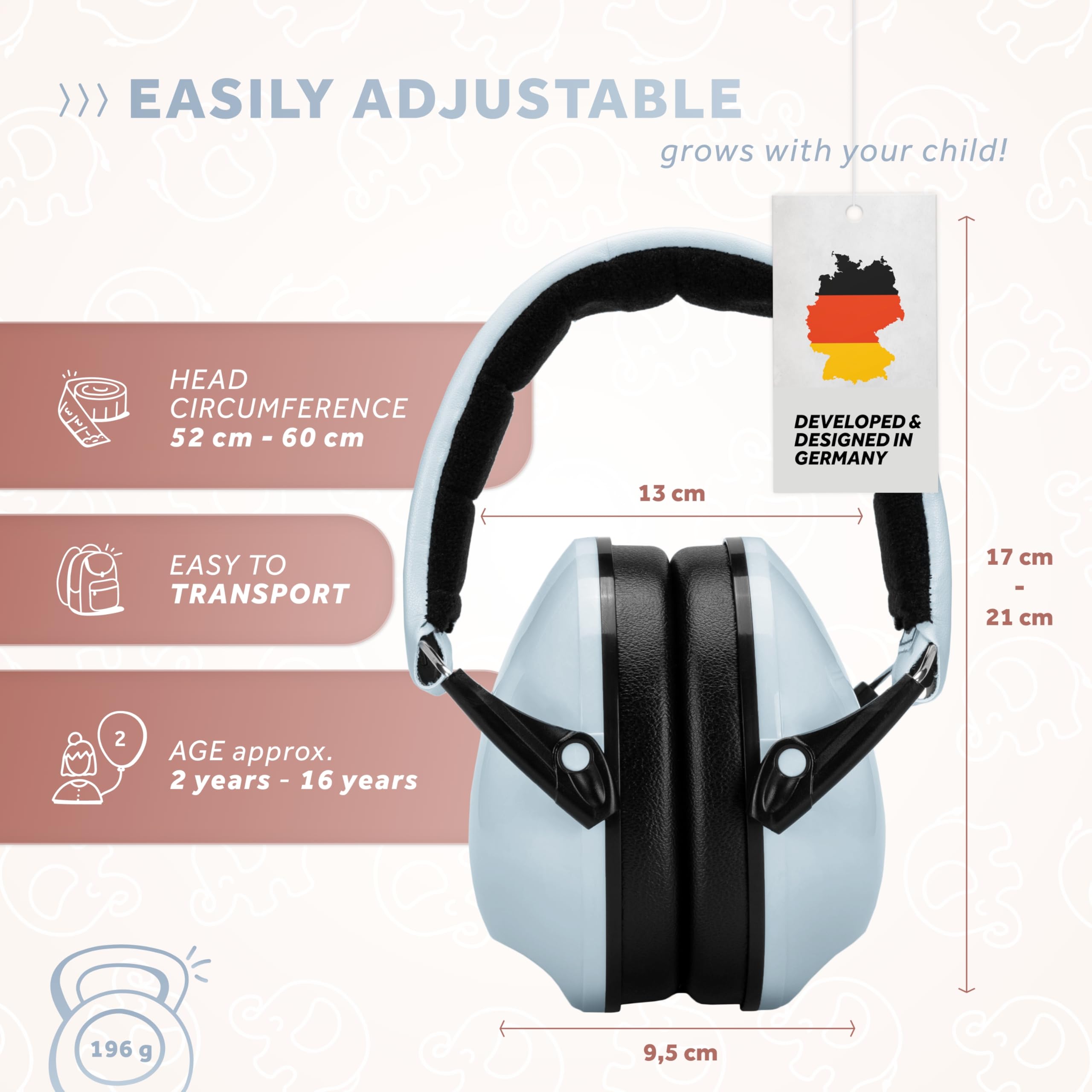 Schallwerk ® Ear defenders Kiddies, Morning Blue - Image 4