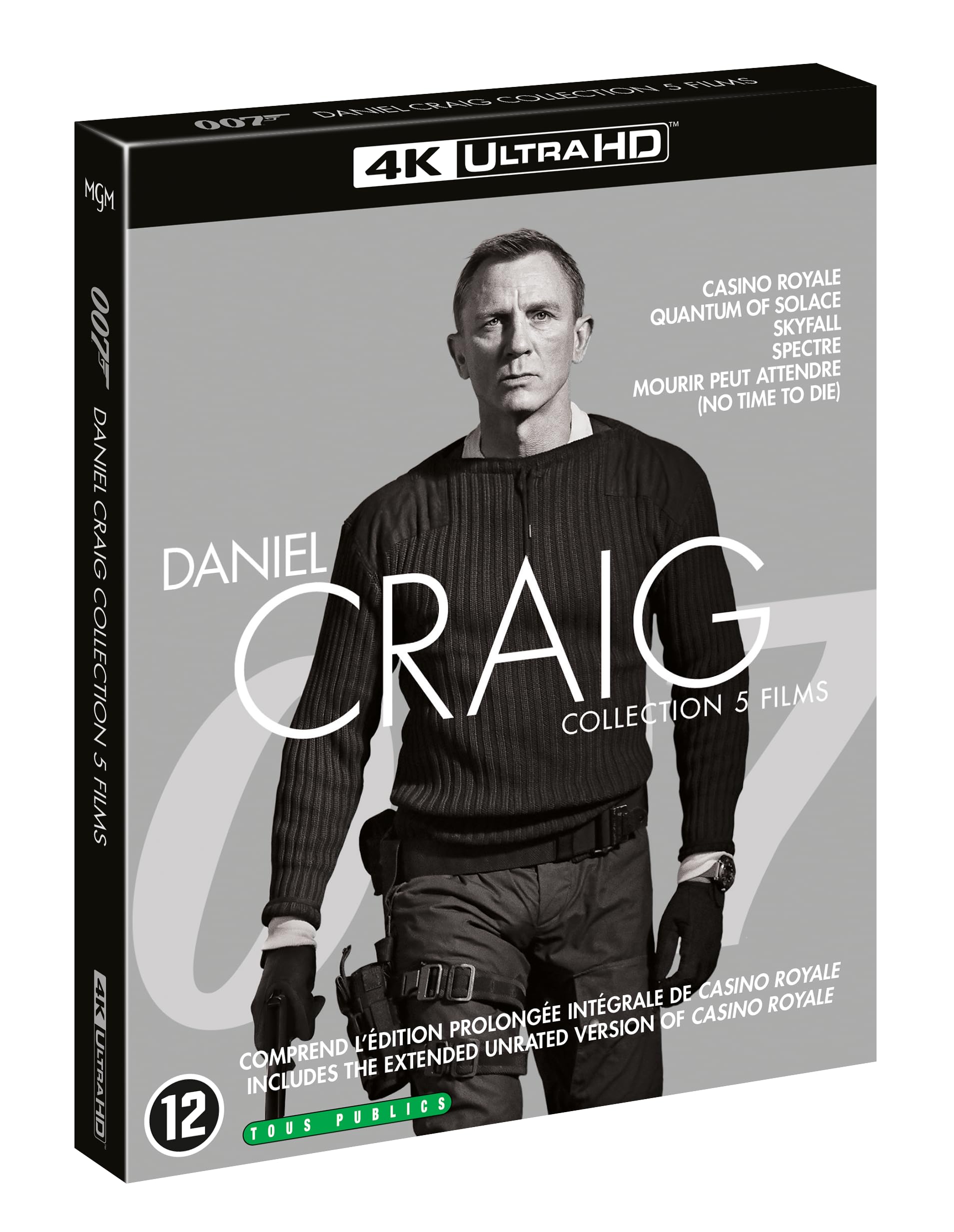 James Bond 007 - La collection Daniel Craig : Casino Royale + Quantum of Solace + Skyfall + Spectre + Mourir peut attendre