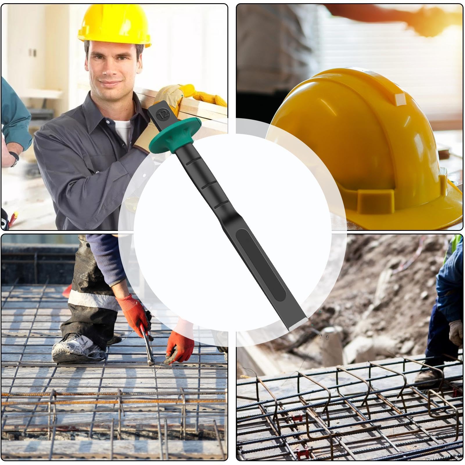 Cinceles resistentes,Cincel rompedor de concreto,Herramienta de tallado Cincel de piedra para mortero de hormigón - Herramienta profesional de cincel de madera, cincel de piedra para mortero de hormig