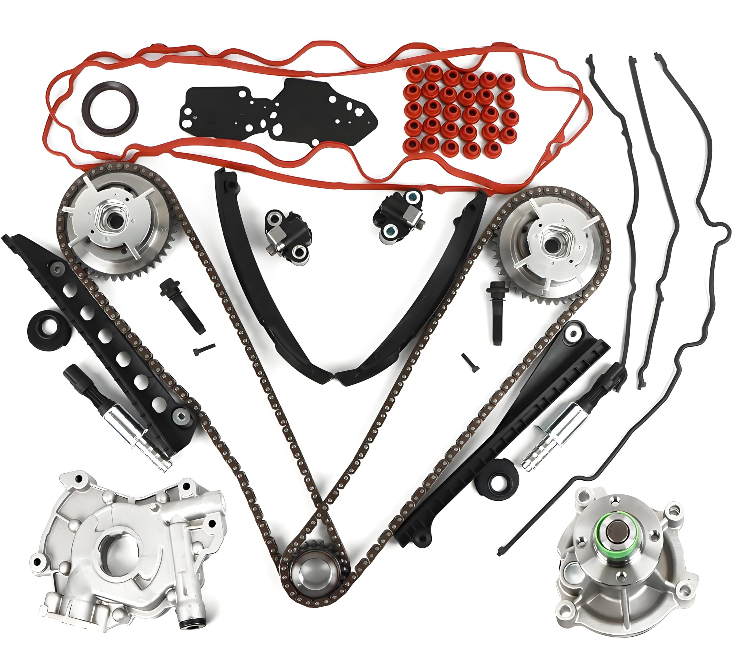 Sponsored Ad - 5.4L Engine Timing Chain Kit Oil & Water Pump Phasers and VVT Valves Fits for 2004-2008 Ford F150 F250 F350 5.4L V8, For 2005-2010 Lincoln Navigator 5.4L V8 Engine Aftermarket Parts