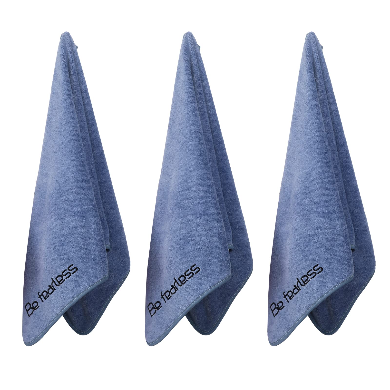 Wuwahold Microfiber Gym Towels Bigger Size Super Soft for Exercise Fitness, Sports, Workout, 380-GSM 15-Inch x 31-Inch Quick-Drying Towels (3 Pack, Blue) โ image 1