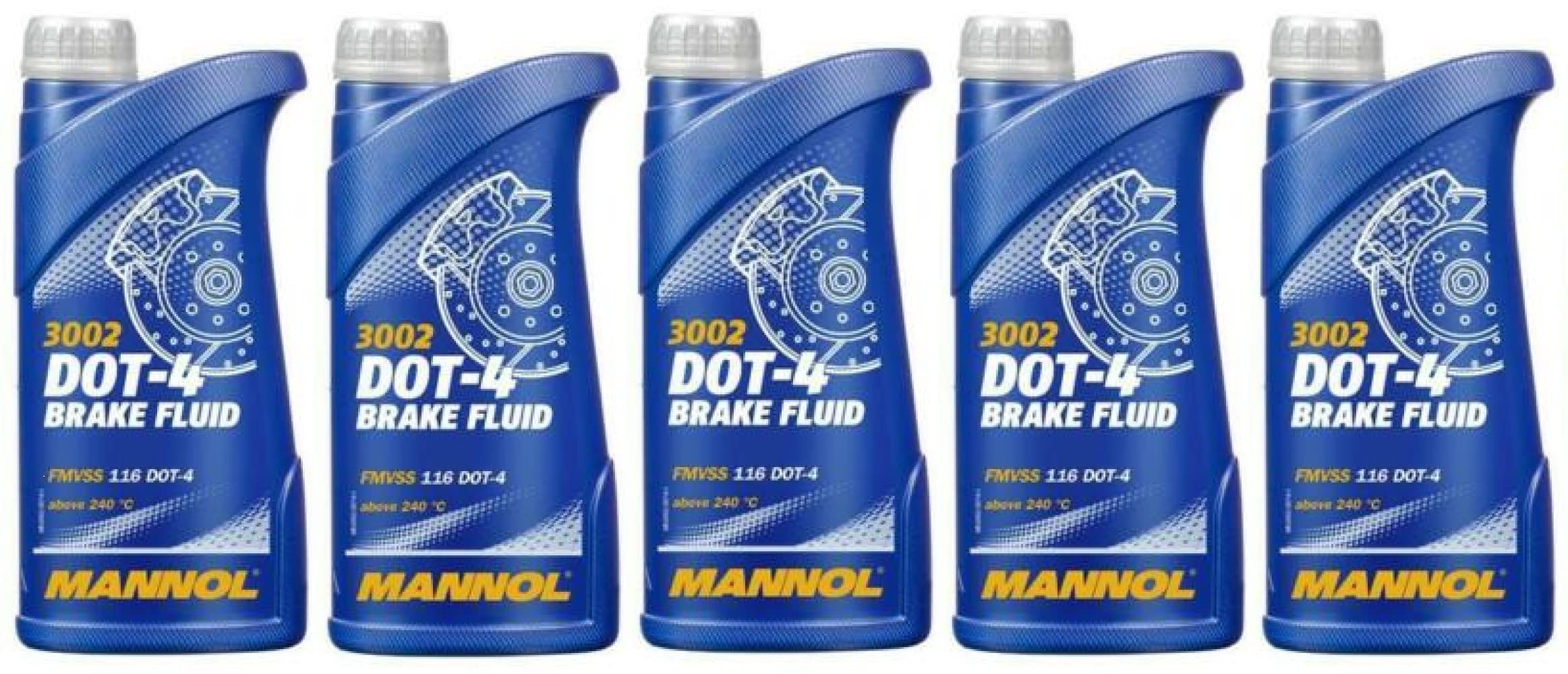 Mannol DOT4 Brake Fluid Fully Synthetic, 5 Litres