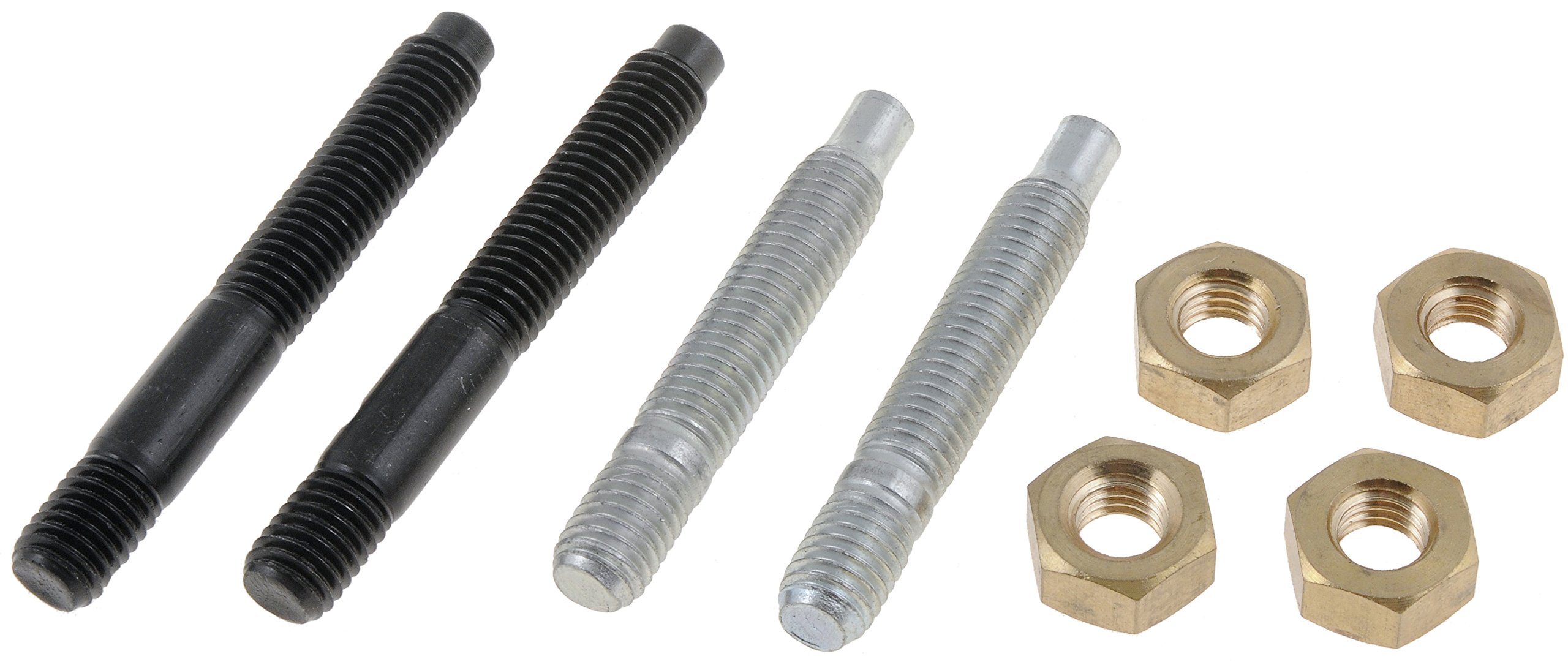 Dorman 03100 Front Exhaust Stud Kit M10-1.5 x 65mm And M10-1.5 x 77mm And (4) M10-1.5 Nuts Compatible with Select Chevrolet / Pontiac Models - EXHAUST STUD KIT - Exhaust Stud Kit M10-1.5 x 65mm And M10-1.5 x 77mm And (4) M10-1.5 Nuts - Exhaust Flange Nut - Exhaust Flange Hardware - Exhaust Flange Bolt - This exhaust flange stud and nut are designed to match the fit and function of the original hardware on specified vehicles. Made of quality materials, this hardware is engineered for reliable performance. - Chevrolet Camaro 1992-82, Chevrolet Caprice 1989, Pontiac Firebird 1992-82