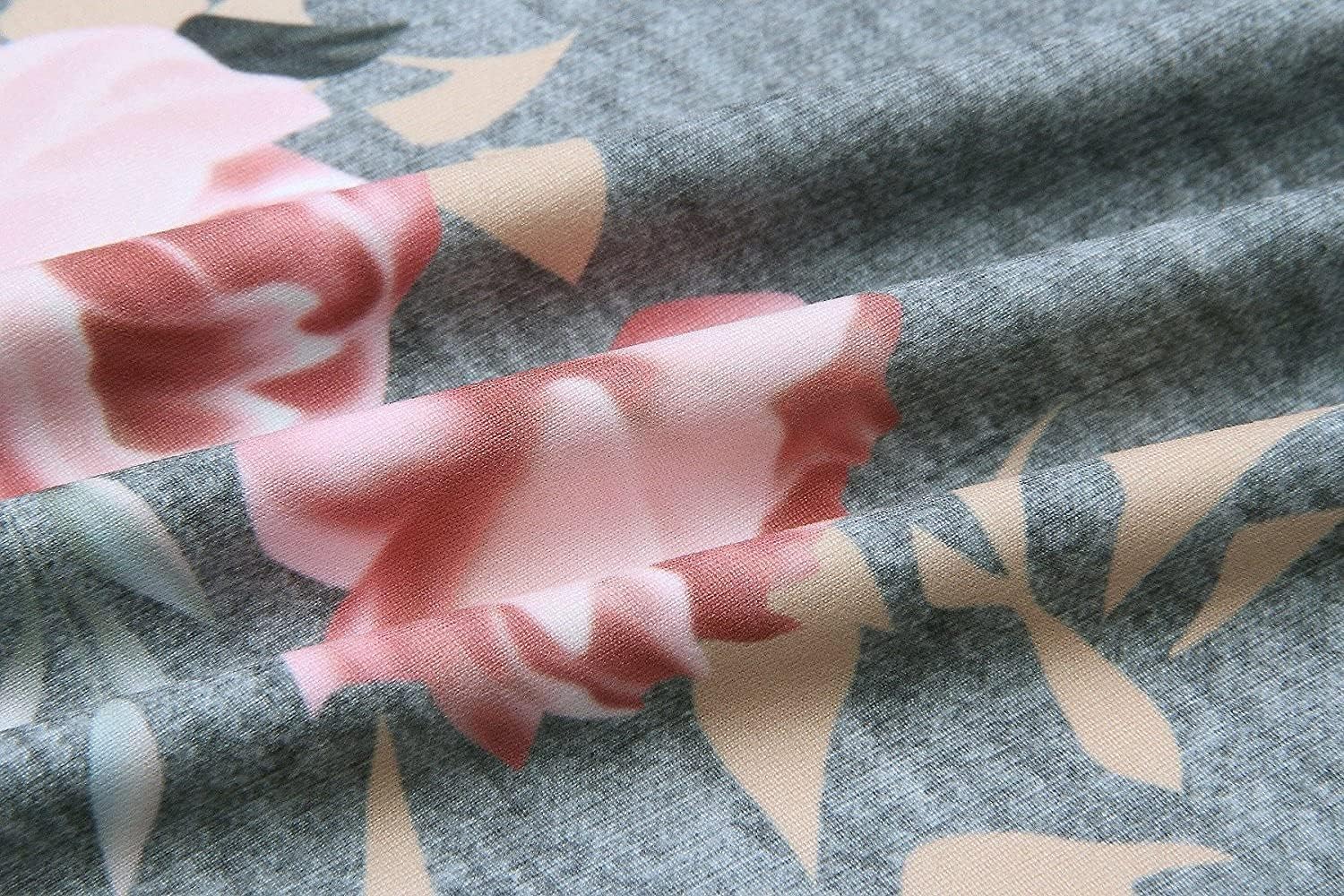 X-Image Women's Comfy Pajamas Drawstring Stretch Floral Print Long Wide Leg Lounge Pants - Image 5