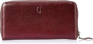 الفا ليثر كو. محفظة جلد مستطيلة مزينة بشعار امامي وسوستة دائرية للنساء
