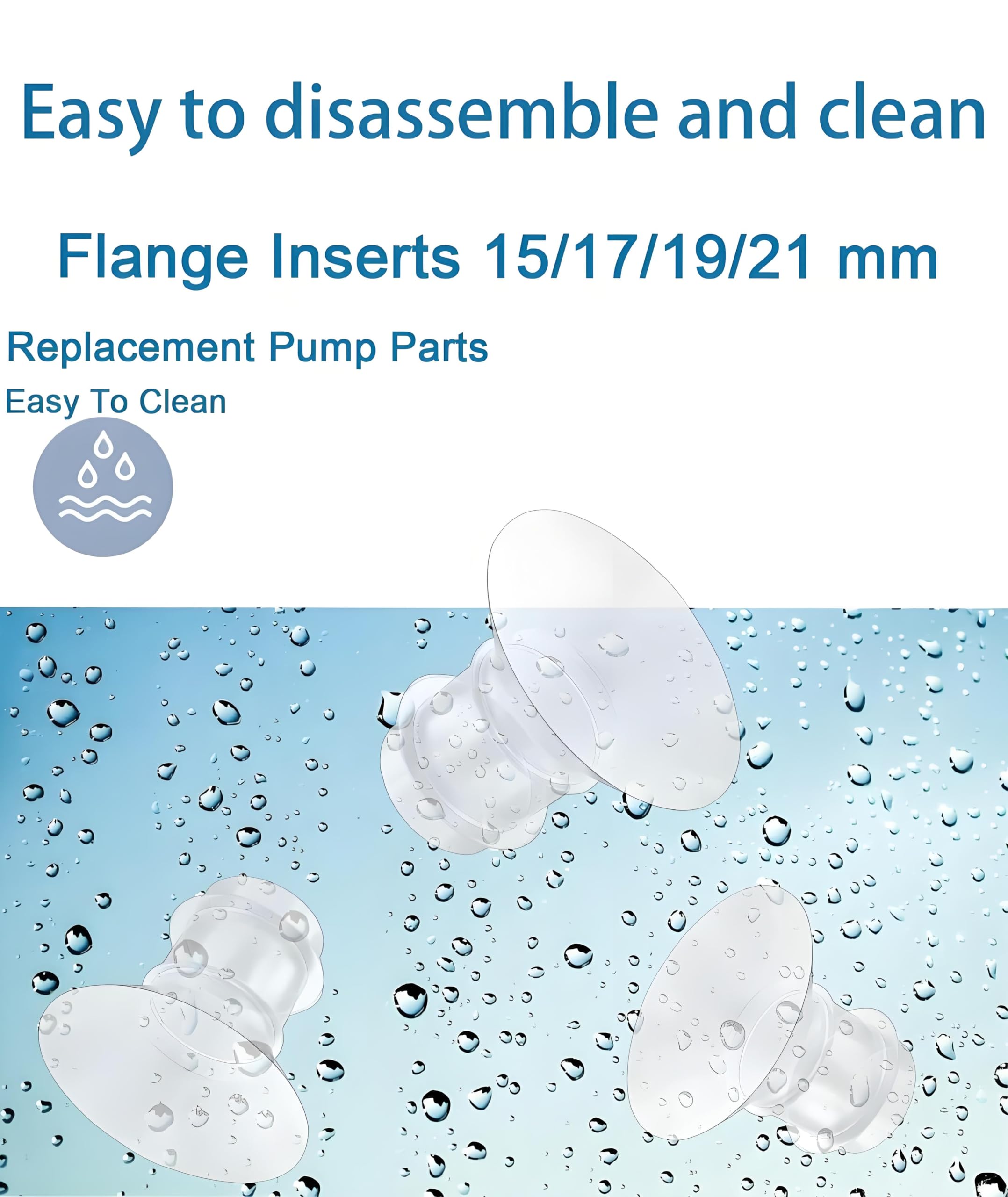 10pcs Flange Insert for Breast Pump, Flange Size for Breast Pump, Flange for Breast Pump Multi-Size Flange Set for Comfortable Pumping, Ideal Breast Pump Accessories for Nursing Mothers - Image 6 thumbnail