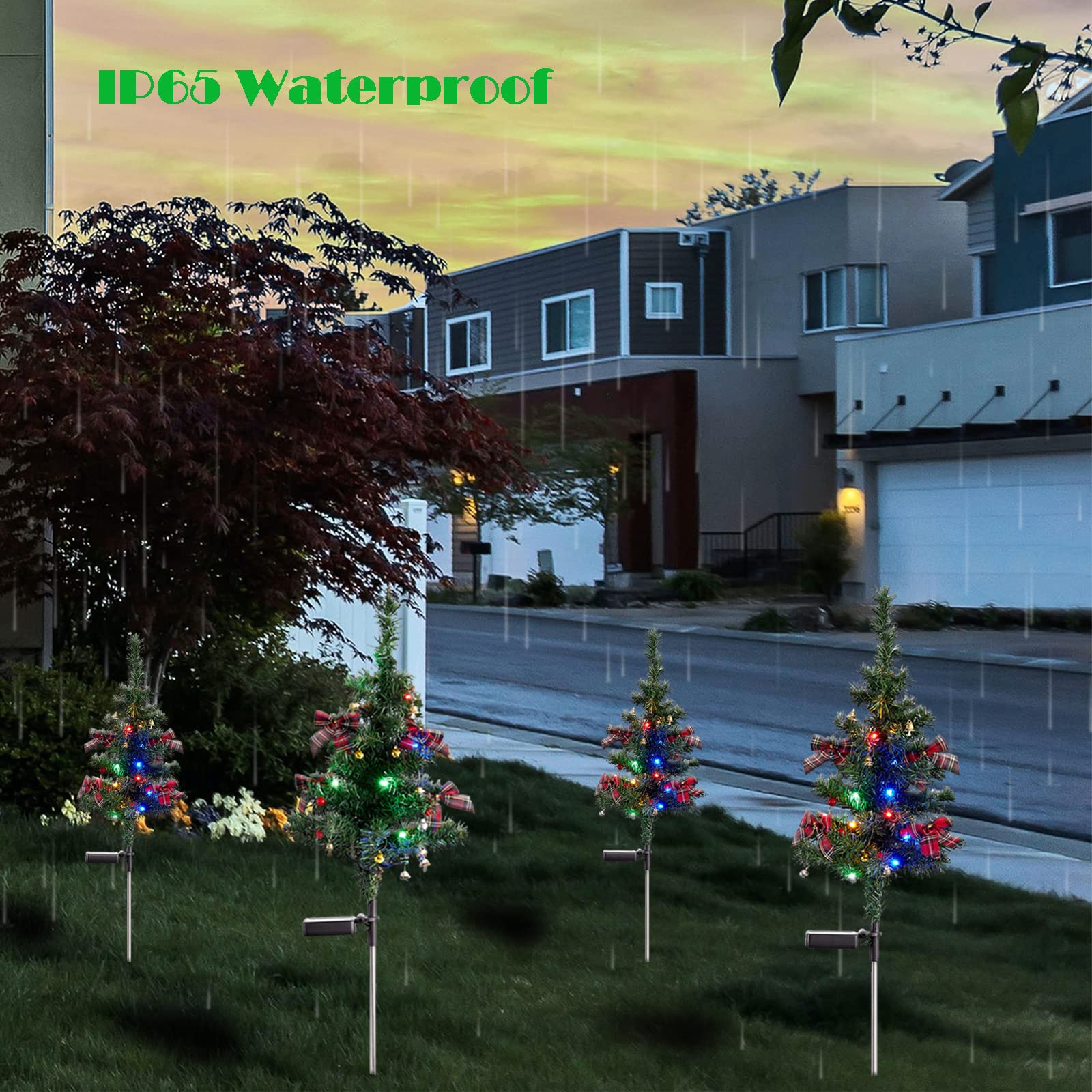 Ucutely Lampes Solaires De Noël D'extérieur De 30 M, 300 LED, 8 Modes, étanches, Pour Sapin De Noël, Terrasse, Cour, Jardin, Fête, Décoration (blanc