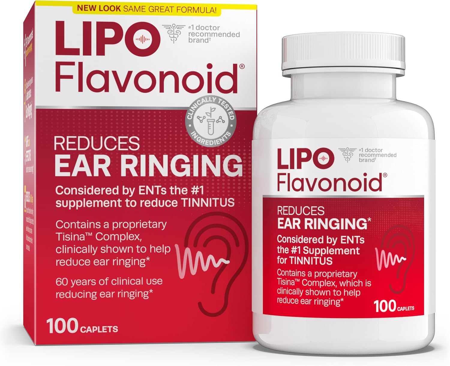 LipoFlavonoid Plus Ear Health Supplement Most Effective Over the Counter Solution to Reduce