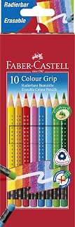 Faber-Castell Colour Grip Radierbar, 10-teilig