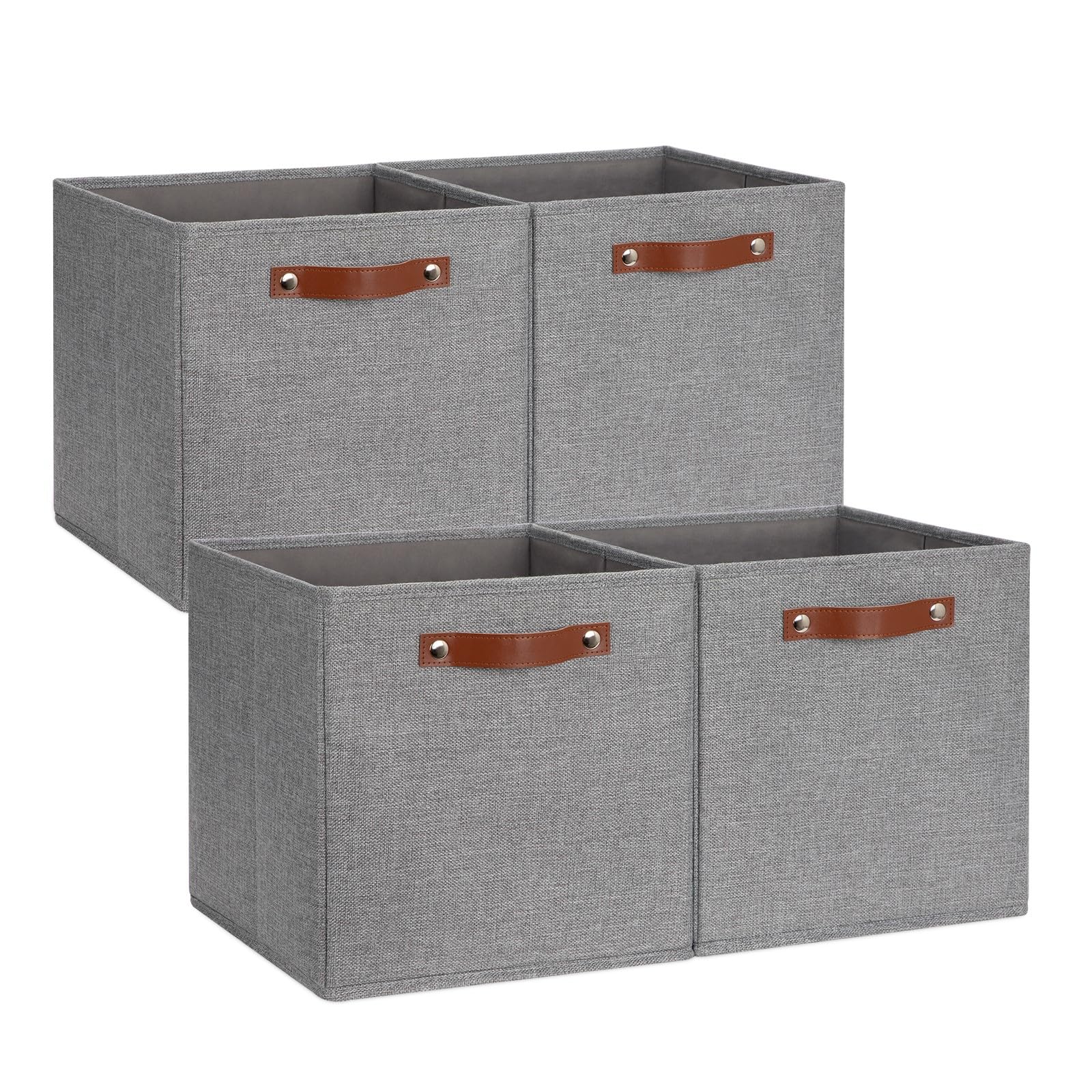 DULLEMELO Fabric Storage Cubes,12 inch Cube Stroage Bins for Empty Gift Basket,Toys Nursery Clothes Storage Linen Closet Organizers and Storage