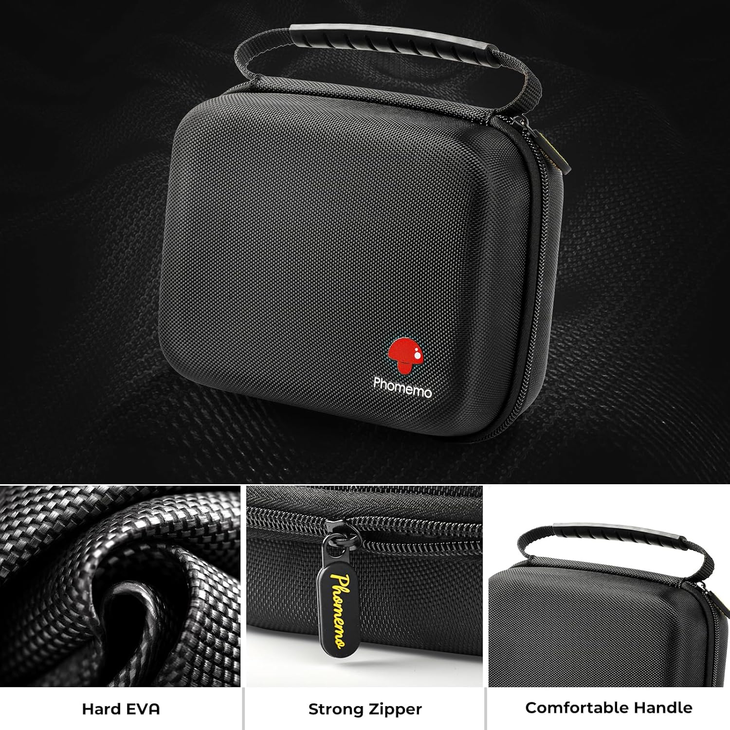 Phomemo Label Maker Case Compatible M220 M110 M108 M260 M221 M120 M200 M150 M250 Printer, with Mesh Pocket for Accessories (Case Only) - Image 4