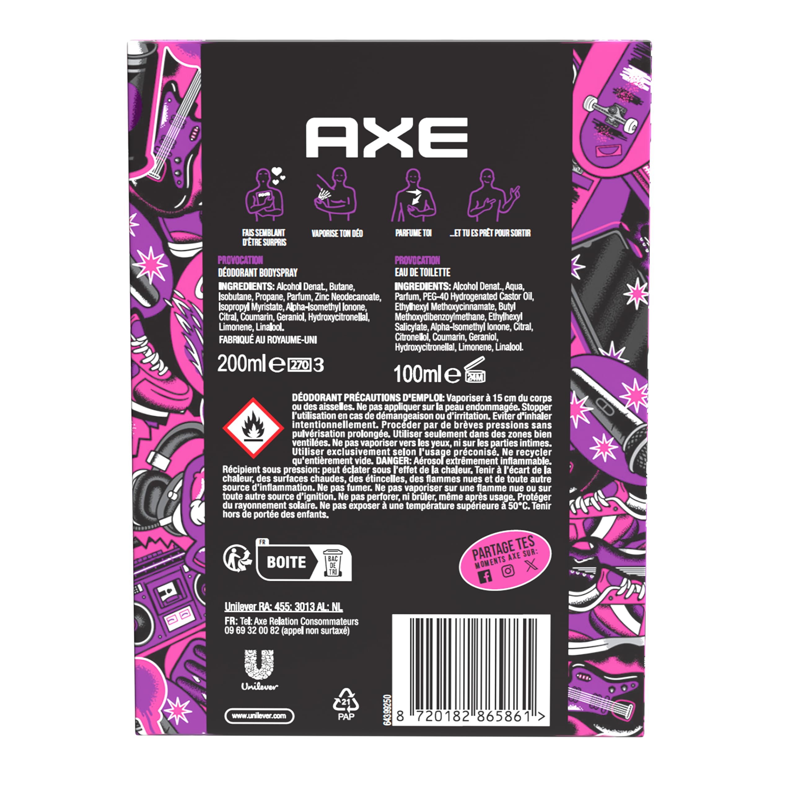 Axe Coffret Homme Provocation Eau de Toilette Déodorant x1